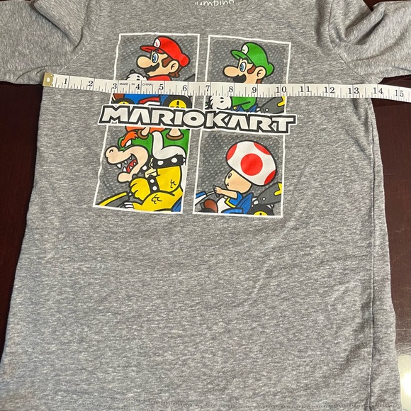 Kids Jumping Beans Super Mario shirt Luigi Bowser Toad heather gray Nintendo - Picture 7 of 8